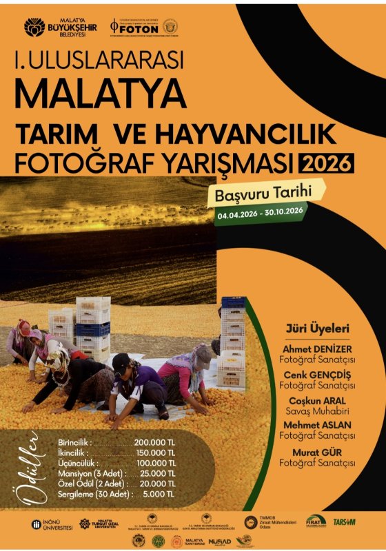 1. Ulusrarası Malatya Tarım ve Hayvancılık Fotoğraf Yarışması 